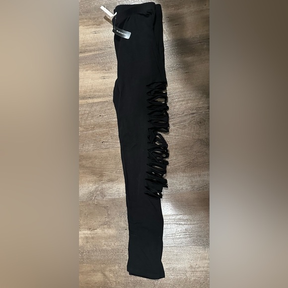 Blackheart Black Side Slit Leggings - Picture 3 of 4